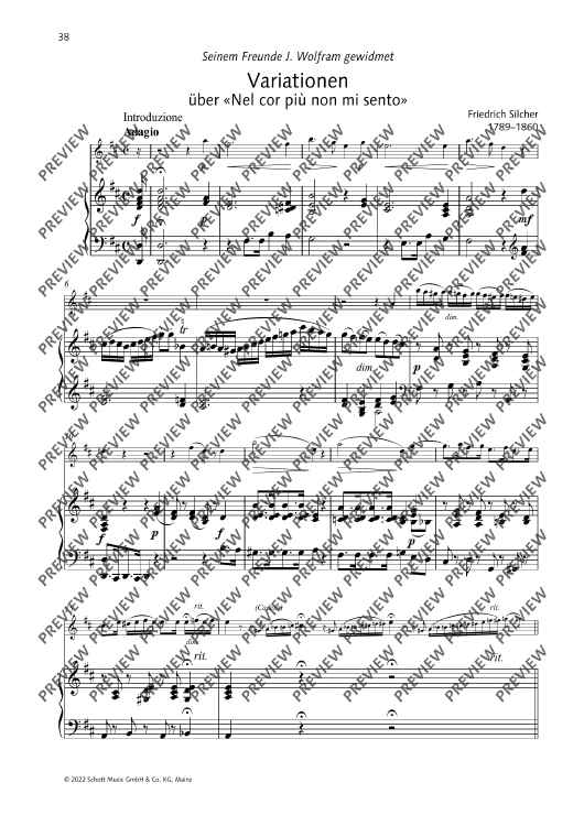 Variationen über „Nel cor più non mi sento“