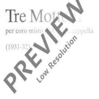 Three Motets - Choral Score
