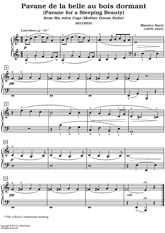 Pavane de la belle au bois dormant (from Ma mère l'oye)
