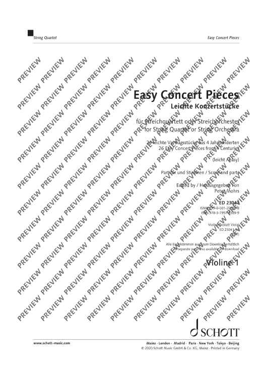 Easy Concert Pieces - Violin 1