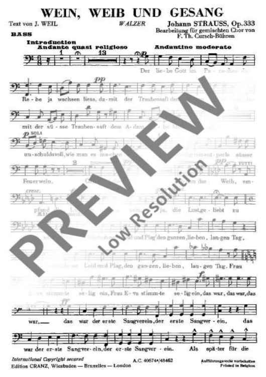 Wein, Weib und Gesang - Bass