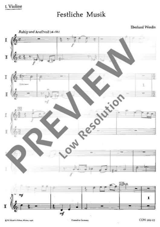 Festliche Musik - Violin I