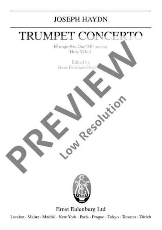 Trumpet Concerto Eb major - Full Score