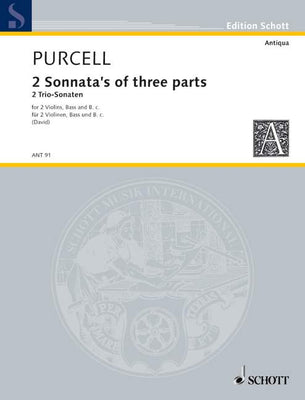 2 Sonatas of three parts - Score and Parts