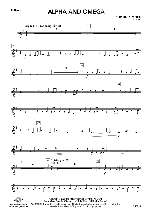Alpha and Omega - F Horn 1