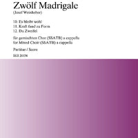 12 Madrigals - Choral Score