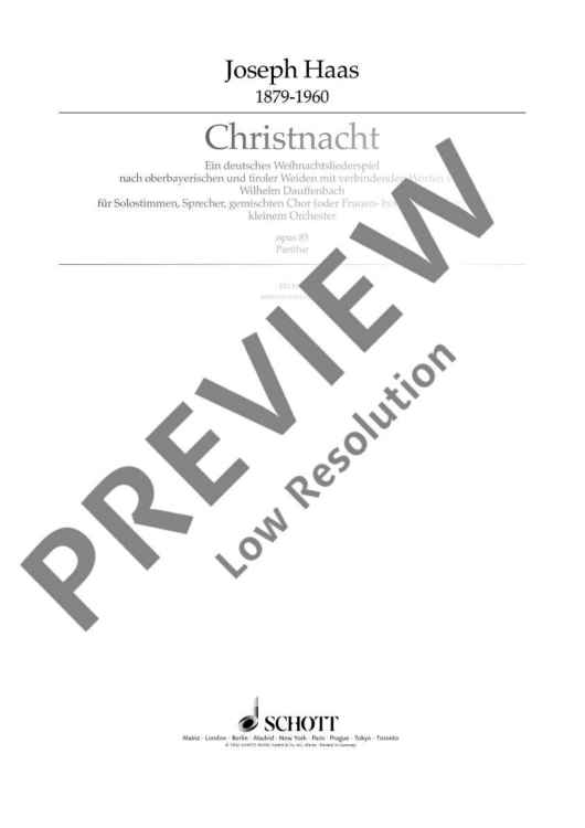 Christnacht - Score