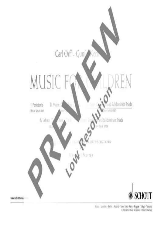 Music for Children - Vocal And Performing Score