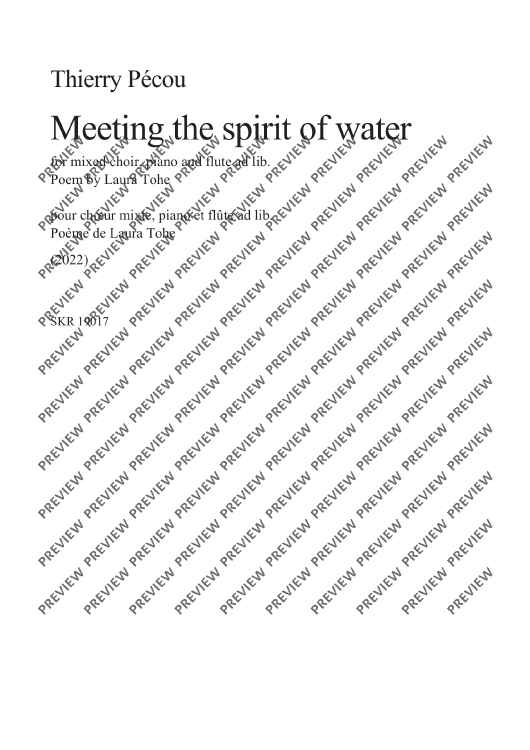 Meeting the spirit of water - Performing Score