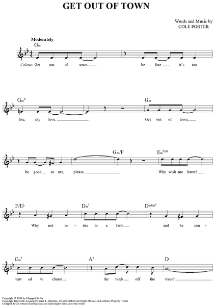 ビッグバンド楽譜「Get Out of Town」(絶版) becece35427e1f9c880cdf45ddd649