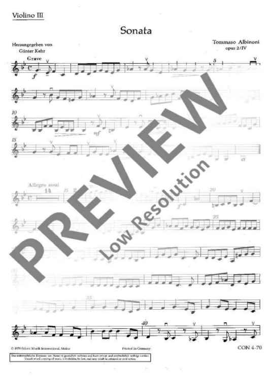 Sonata c minor - Violin Iii