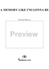 A Memory Like I'm Gonna Be