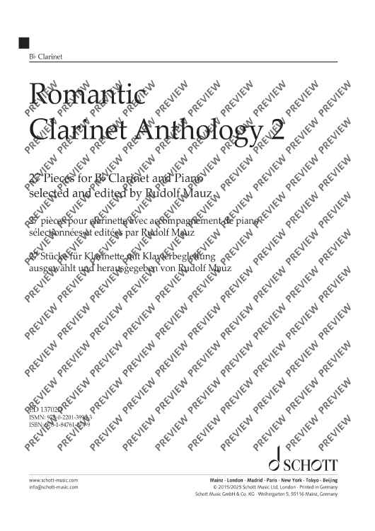 Romantic Clarinet Anthology