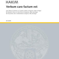 Verbum caro factum est - Choral Score