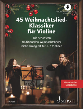 45 traditional Christmas carols for violin