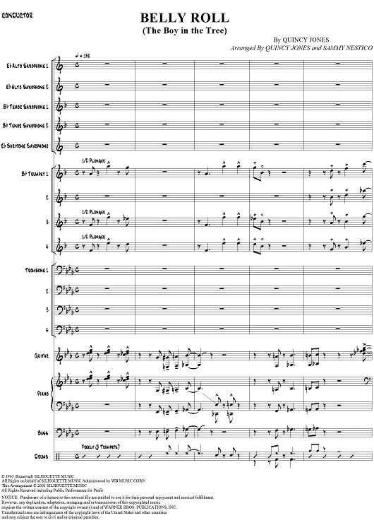 Belly Roll (The Boy in the Tree) - Conductor's Score