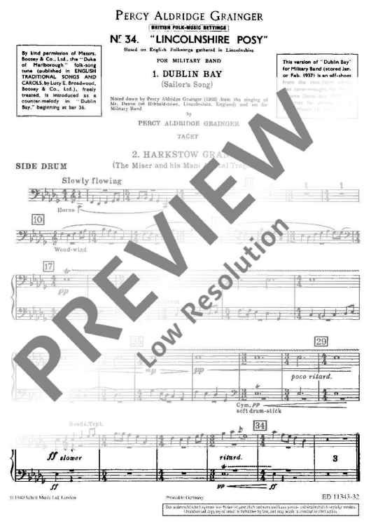 Lincolnshire Posy - Side Drum