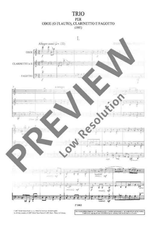 Trio - Score and Parts