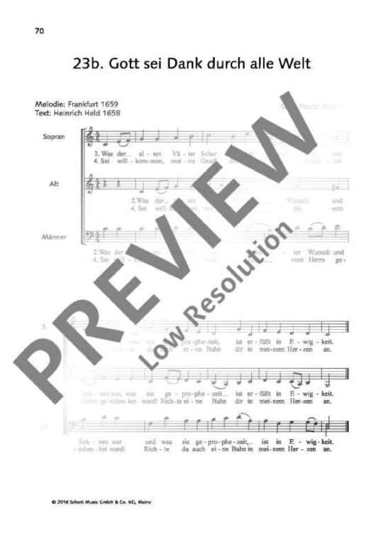 Gott sei Dank durch alle Welt Satz B