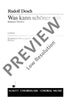 Was kann schöner sein - Choral Score