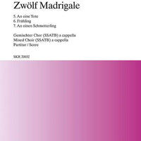 12 Madrigals - Choral Score