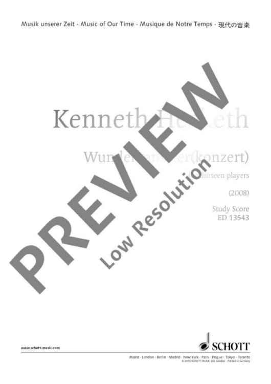 Wunderkammer(konzert) - Full Score