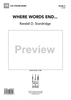 Where Words End... - Score