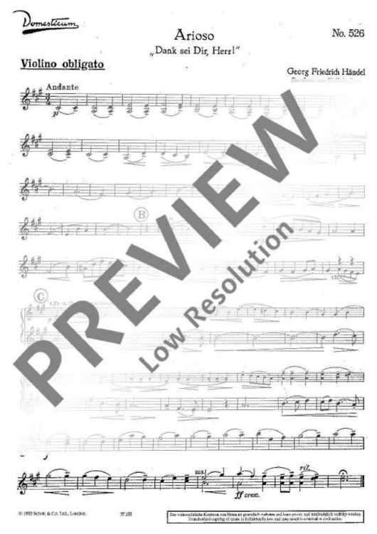 Arioso - Violin Obligat