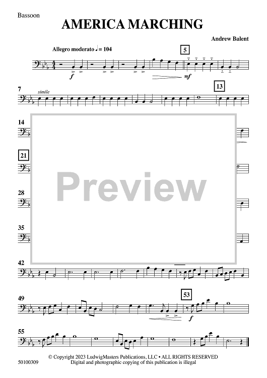 America Marching - Bassoon