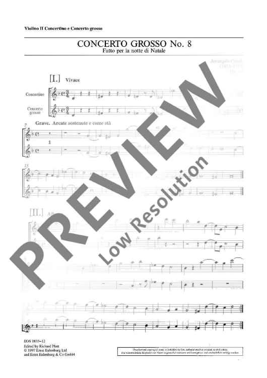 Concerto grosso G Minor - Violin Ii Solo/rip.