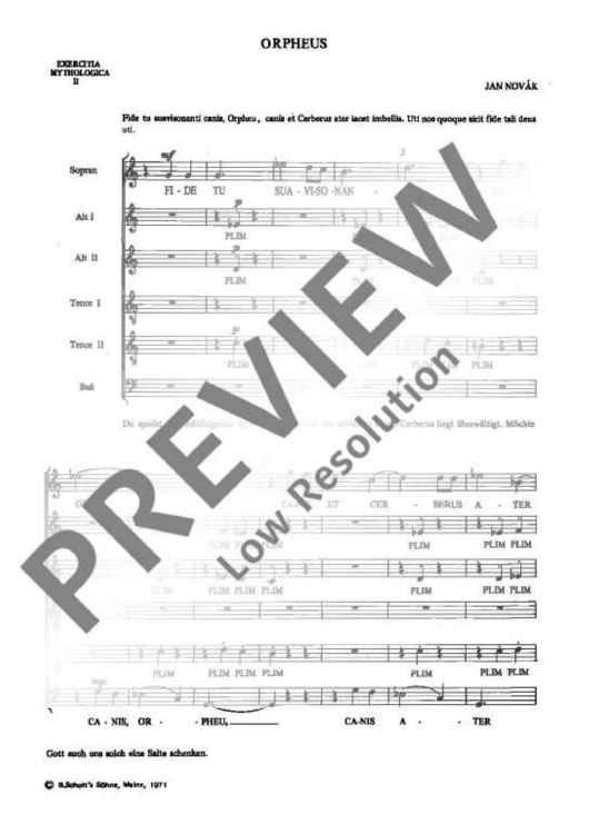 Exercitia Mythologica - Choral Score