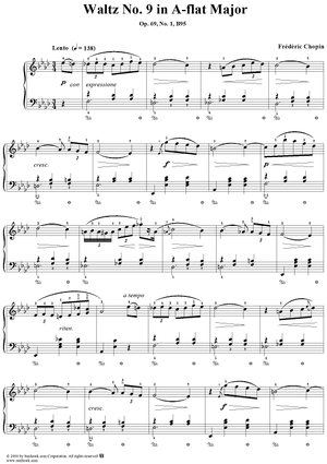No. 9 in A-flat Major, Op. 69, No. 1