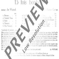 13 fois bonheur - Performing Score