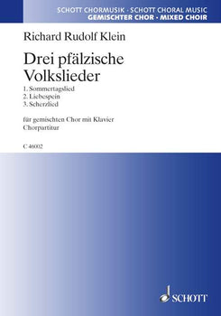 Drei pfälzische Volkslieder - Choral Score