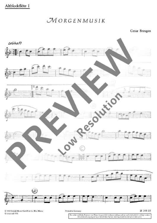 Morning music - Treble recorder