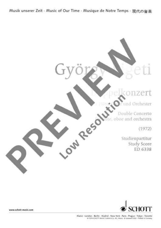 Double Concerto - Full Score