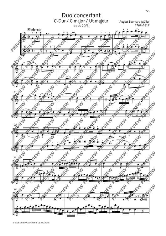 Duo concertant C major - Performing Score