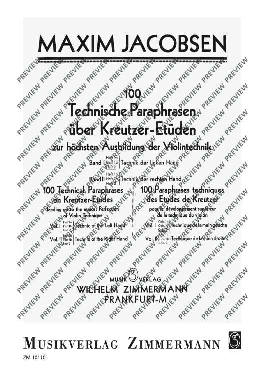 100 Technical Paraphrases on Kreutzer-Etudes