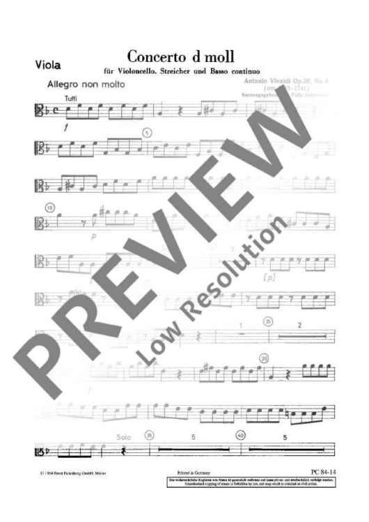 Concerto d minor - Viola