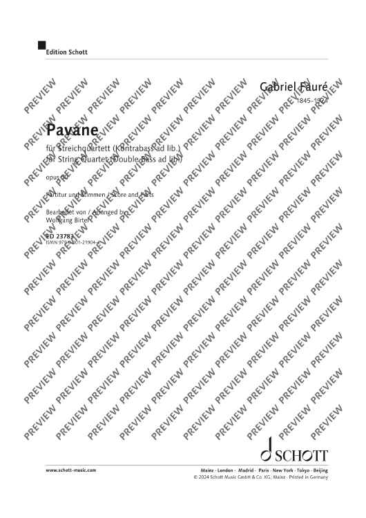 Pavane - Score and Parts