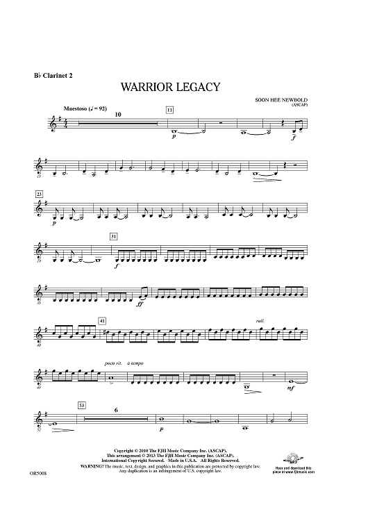 Warrior Legacy - Bb Clarinet 2
