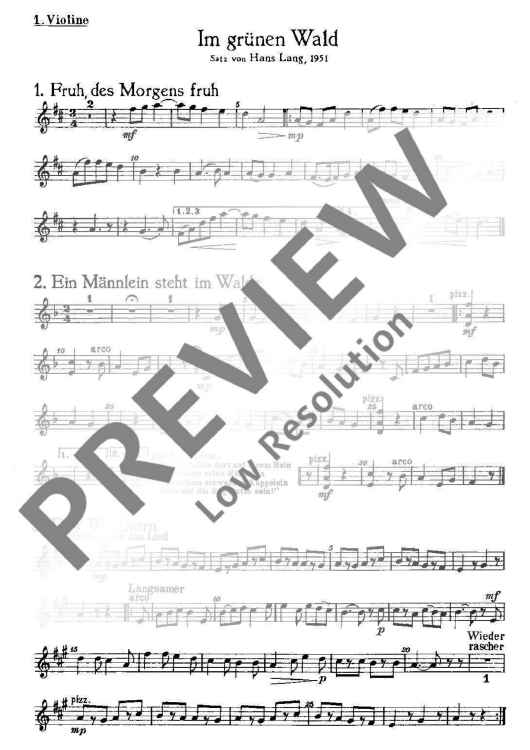 Im grünen Wald - Violin I