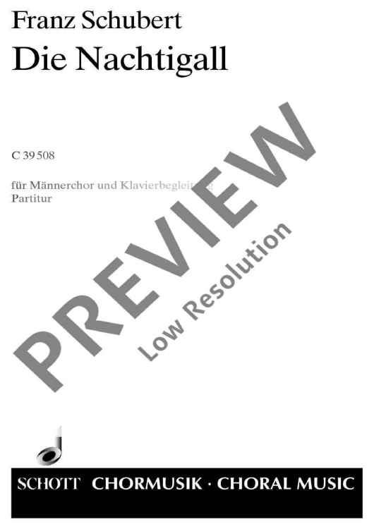 Die Nachtigall - Piano Score
