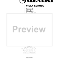 Suzuki Viola School, Volume 6 - Viola Part