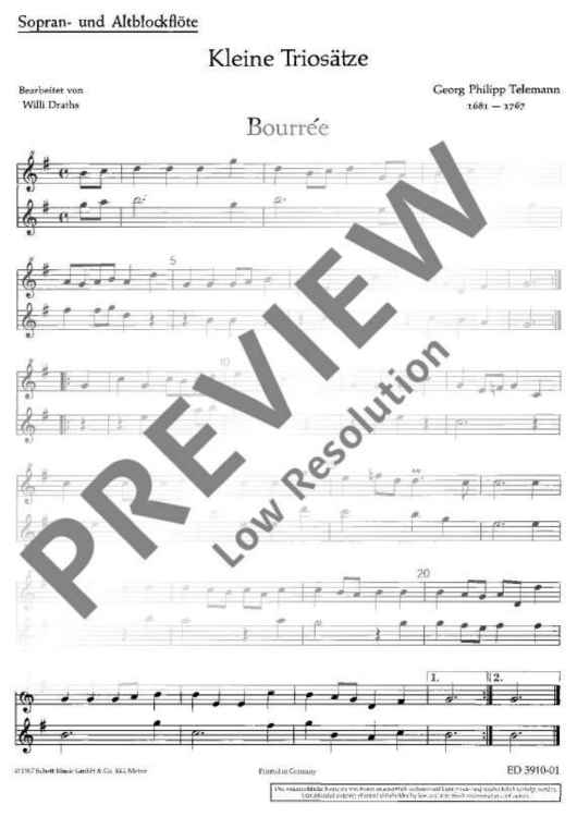 Short Trio movements - Performing Score