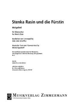 Stenka Rasin und die Fürstin - Choral Score