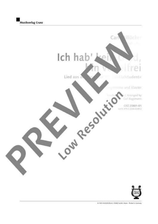 Ich hab' kein Geld, bin vogelfrei