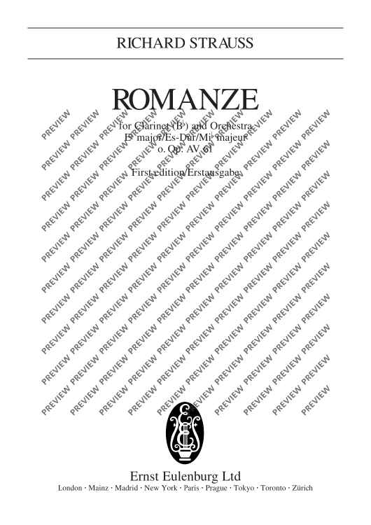 Romanze Eb major - Full Score