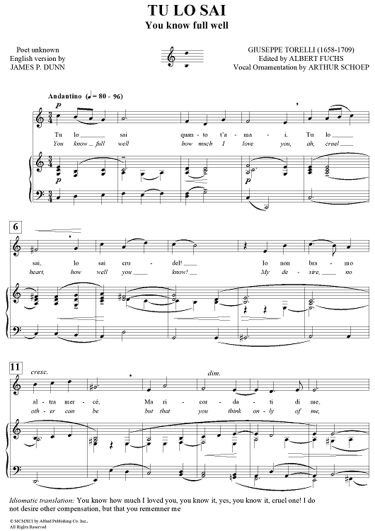 Tu Lo Sai (You know full well)