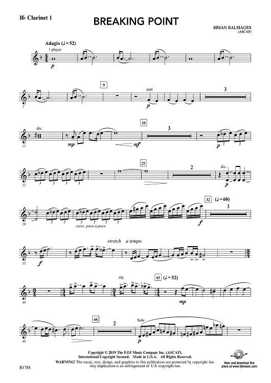 Breaking Point - Bb Clarinet 1
